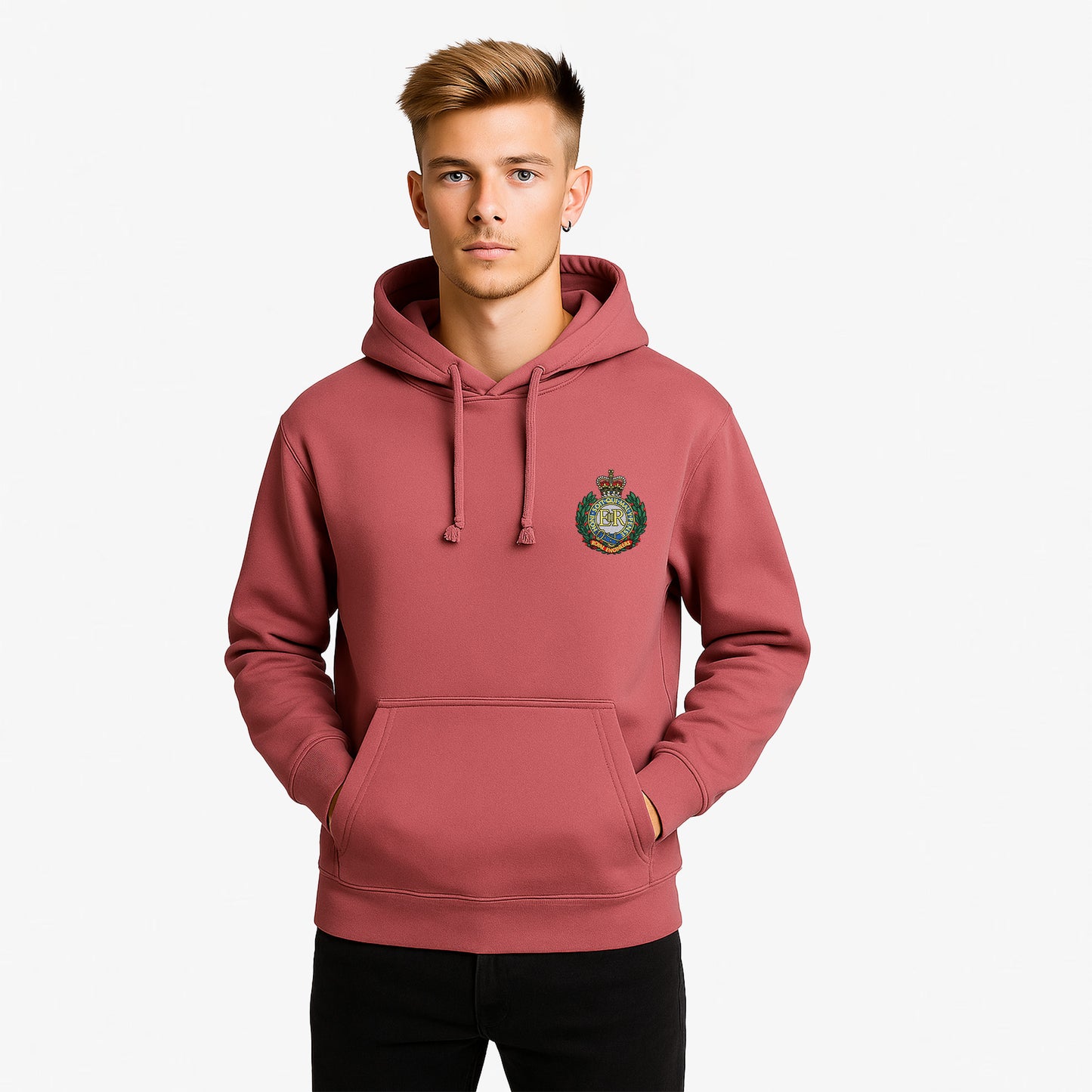 Royal Engineers Hoodie Embroidered Logo Premium Weight(310gsm)