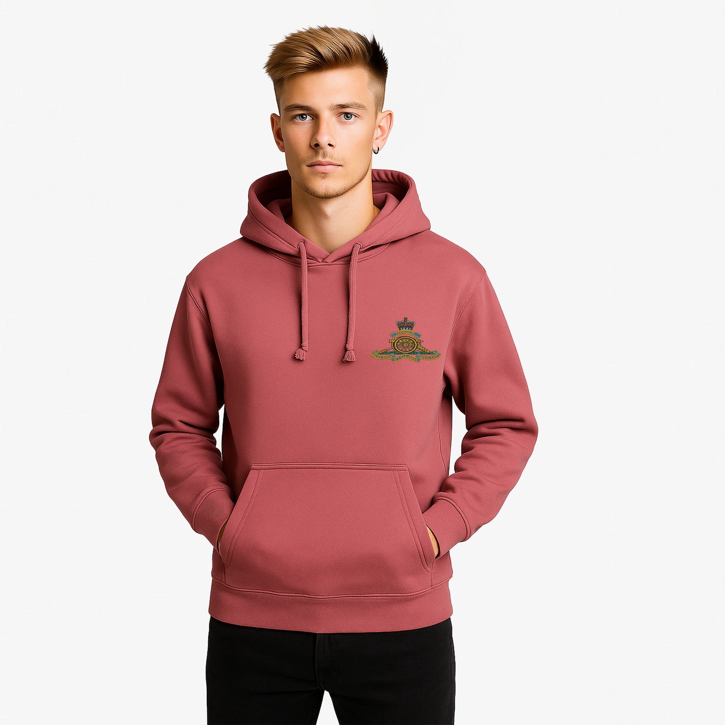 Royal Artillery  Hoodie Embroidered Logo Premium Weight(310gsm)