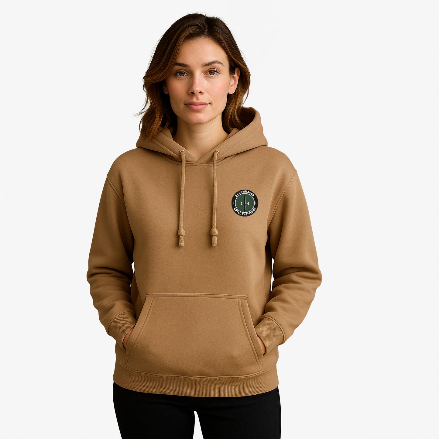 24 Commando Engineer Regiment Hoodie Embroidered Logo Premium Weight(310gsm)