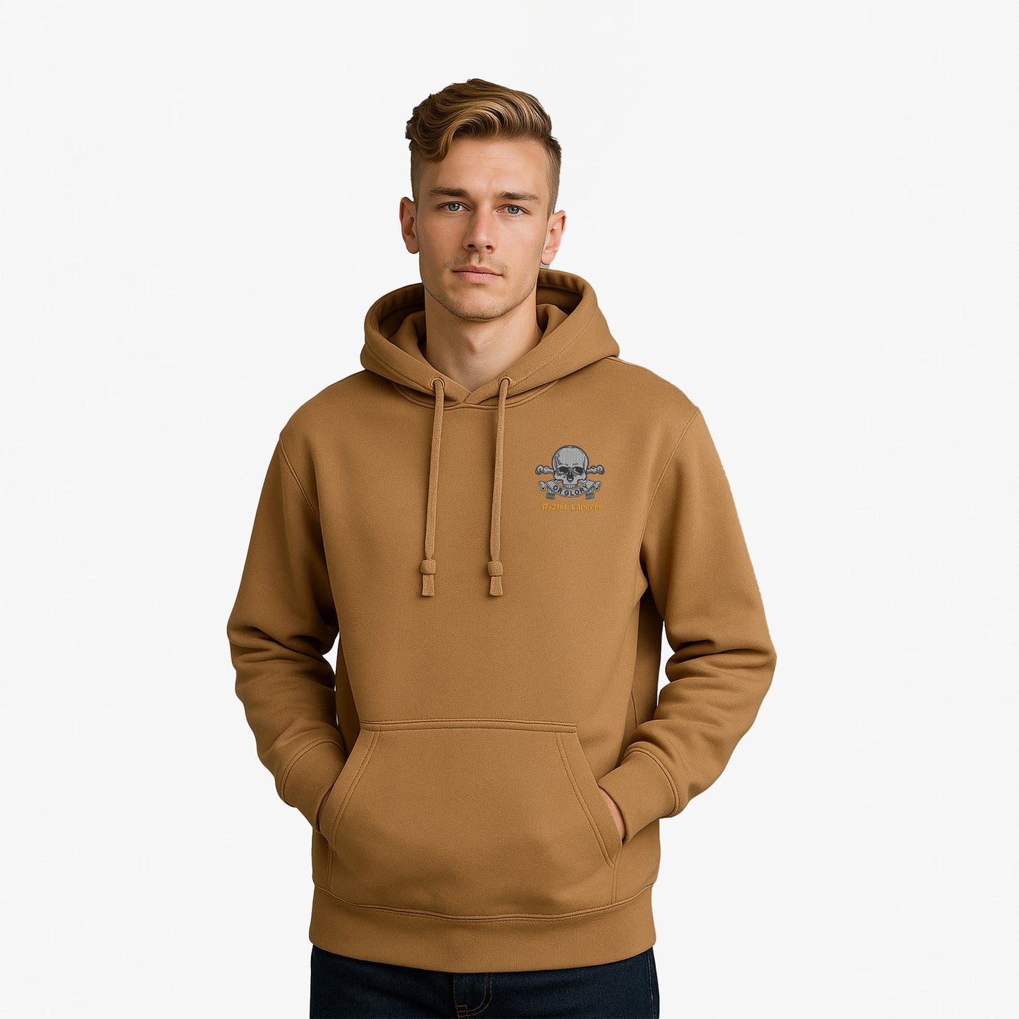 17/21st Lancers Hoodie Embroidered Logo Premium Weight(310gsm)