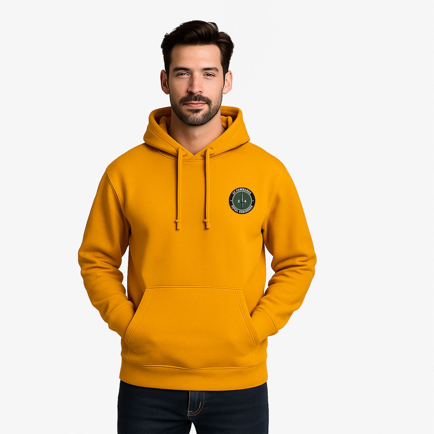 24 Commando Engineer Regiment Hoodie Embroidered Logo Premium Weight(310gsm)