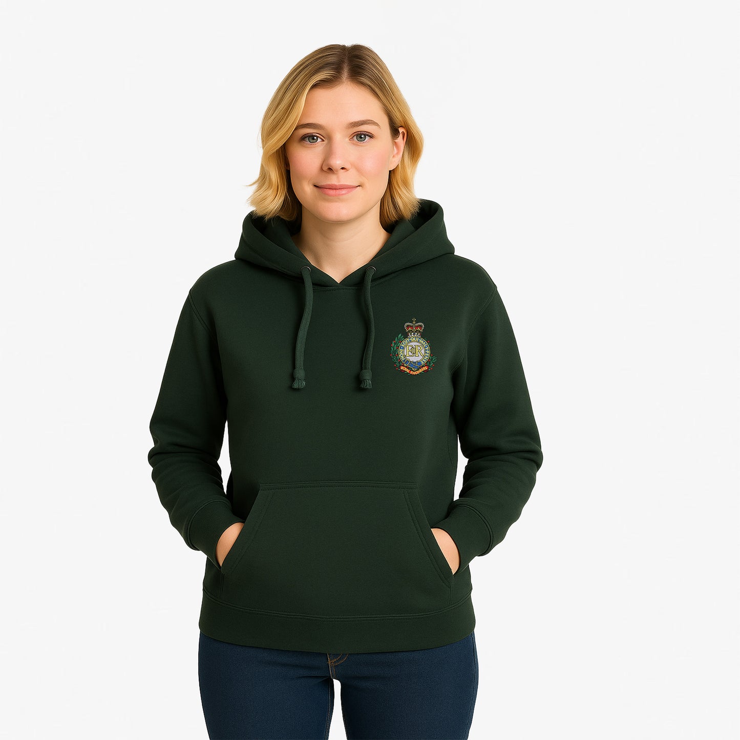 Royal Engineers Hoodie Embroidered Logo Premium Weight(310gsm)