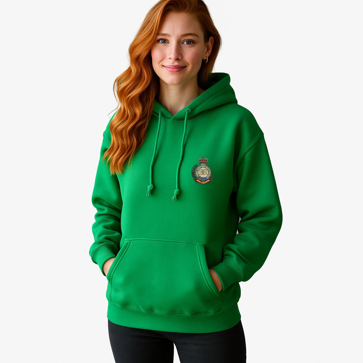 Royal Engineers Hoodie Embroidered Logo Premium Weight(310gsm)