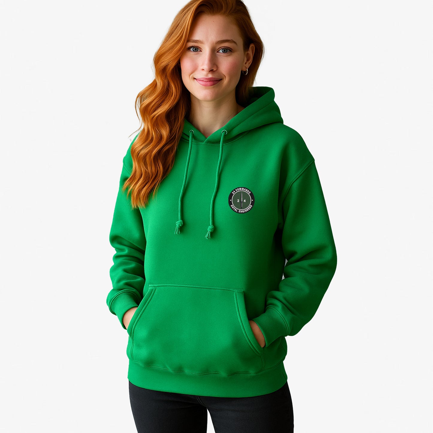 24 Commando Engineer Regiment Hoodie Embroidered Logo Premium Weight(310gsm)
