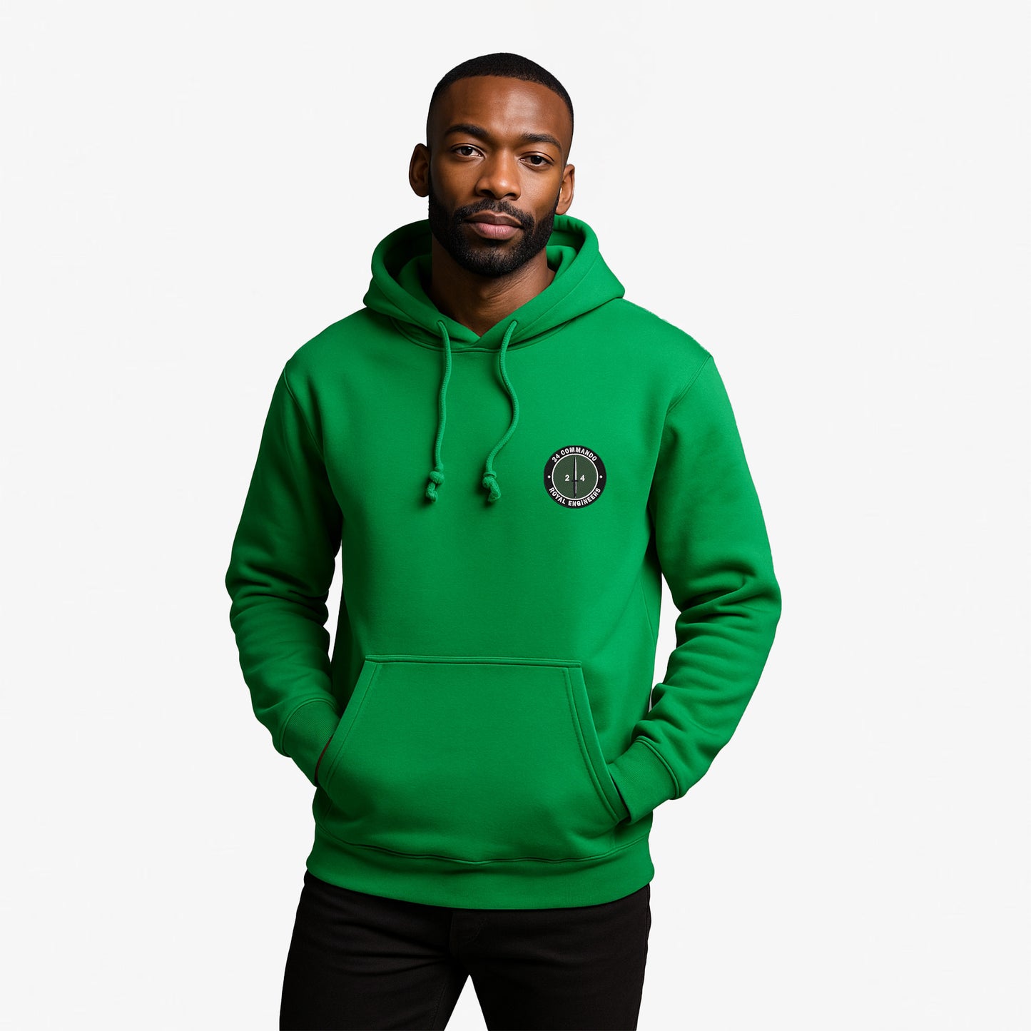 24 Commando Engineer Regiment Hoodie Embroidered Logo Premium Weight(310gsm)