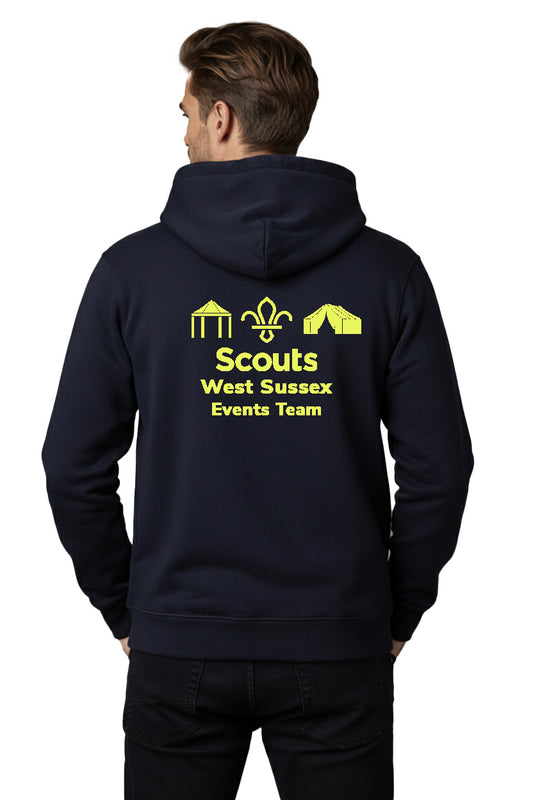 West Sussex Scouts Events Team Embroidered Zipped Hoodie