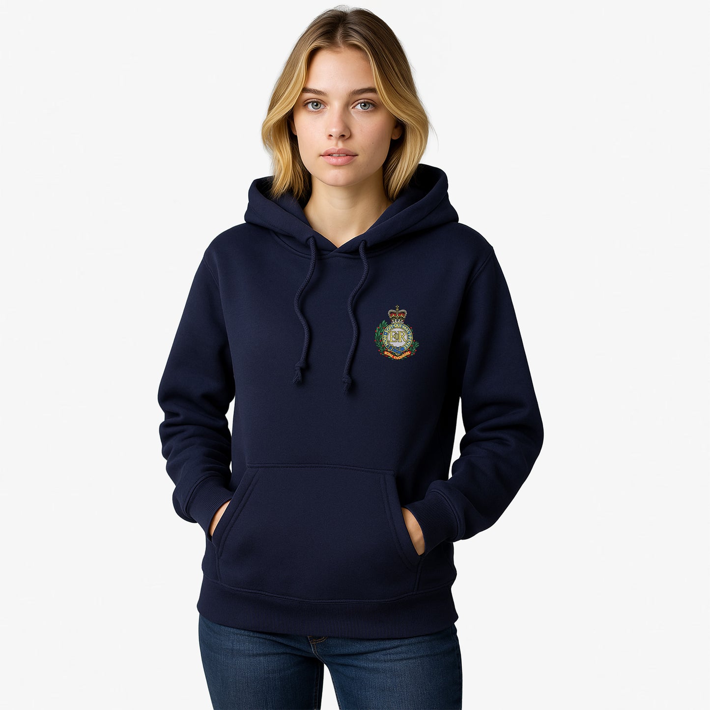 Royal Engineers Hoodie Embroidered Logo Premium Weight(310gsm)