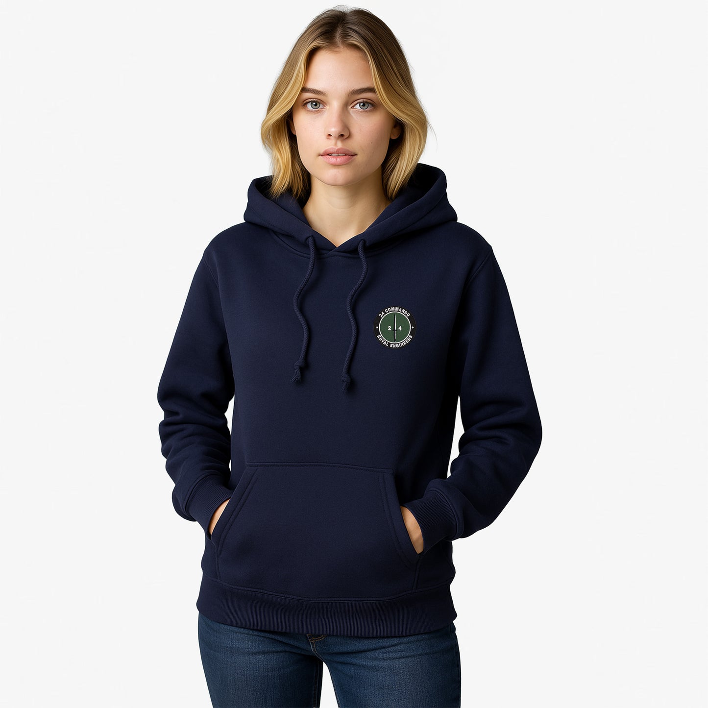 24 Commando Engineer Regiment Hoodie Embroidered Logo Premium Weight(310gsm)