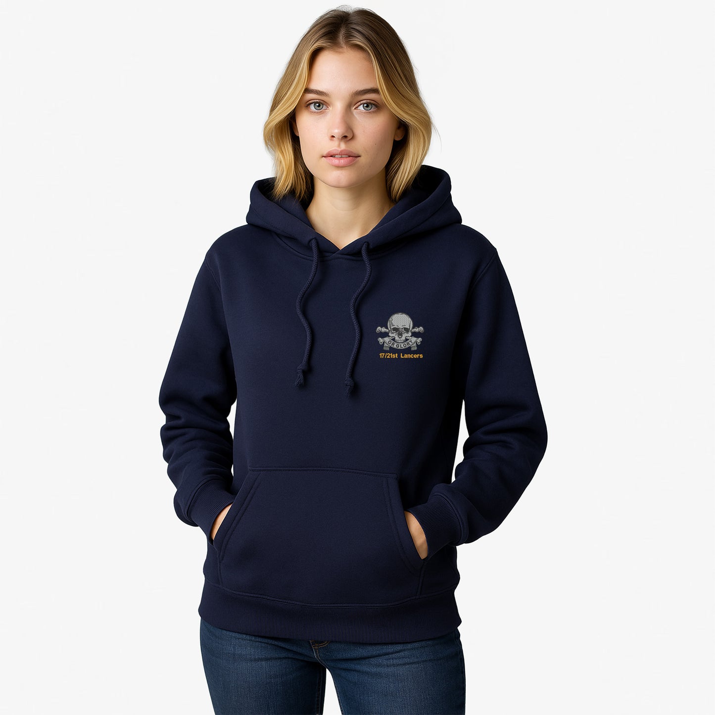 17/21st Lancers Hoodie Embroidered Logo Premium Weight(310gsm)