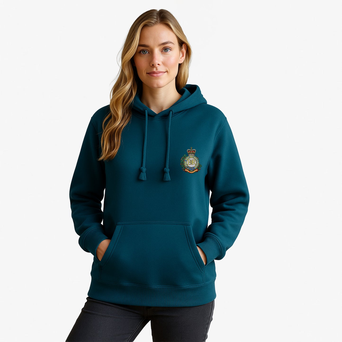 Royal Engineers Hoodie Embroidered Logo Premium Weight(310gsm)