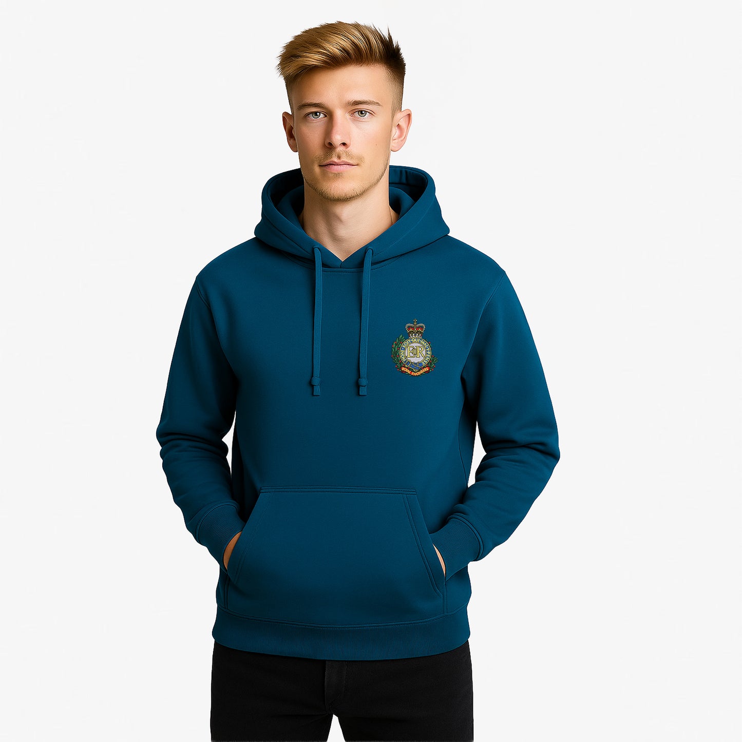 Royal Engineers Hoodie Embroidered Logo Premium Weight(310gsm)