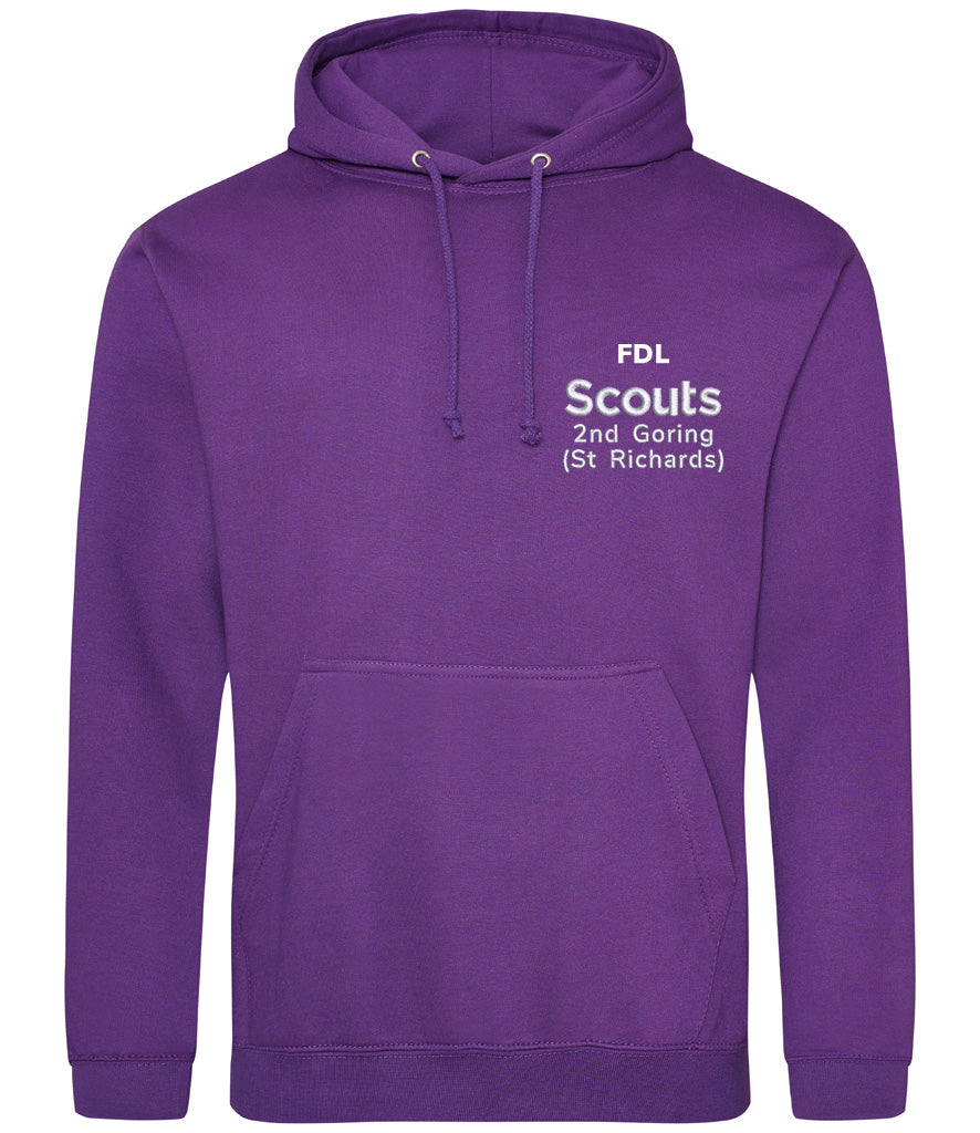 2nd Goring Scouts Embroidered Hoodie Youth Size