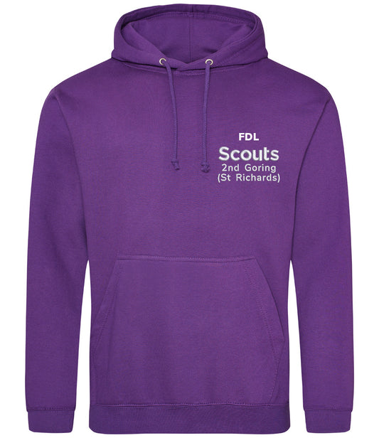 2nd Goring Scouts Embroidered Hoodie Youth Size