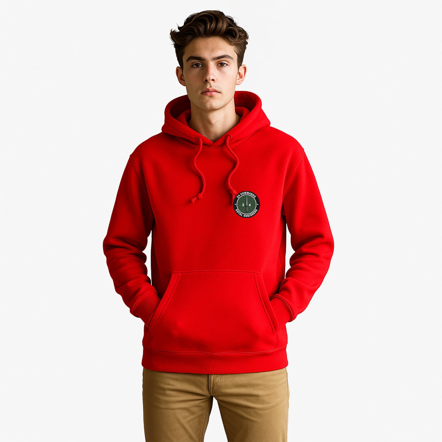 24 Commando Engineer Regiment Hoodie Embroidered Logo Premium Weight(310gsm)
