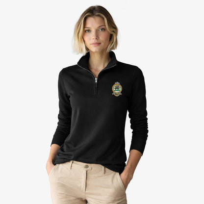 Queens Regiment Premium Embroidered Quarter Zip Sweatshirt
