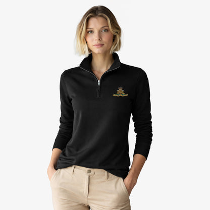 Royal Artillery Premium Embroidered Quarter Zip Sweatshirt