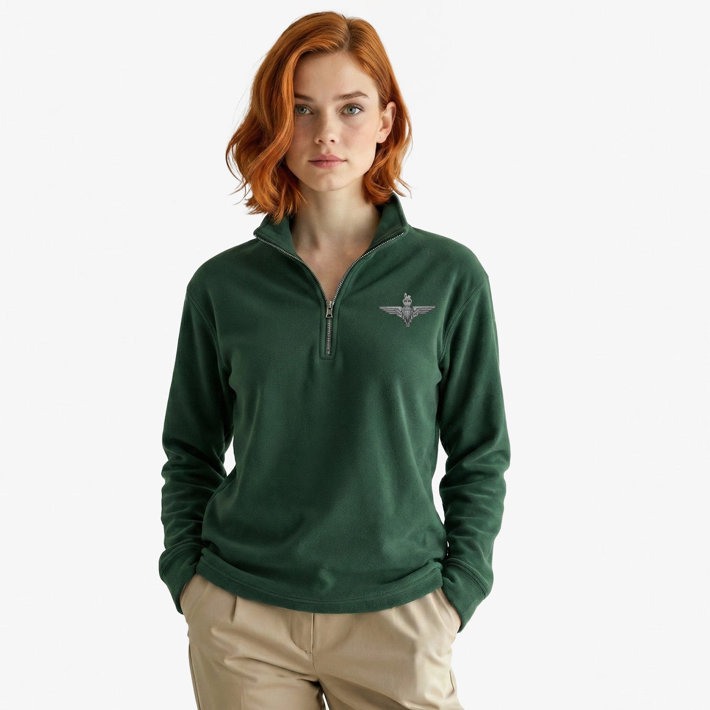 The Parachute Regiment Premium Embroidered Quarter Zip Sweat Shirt