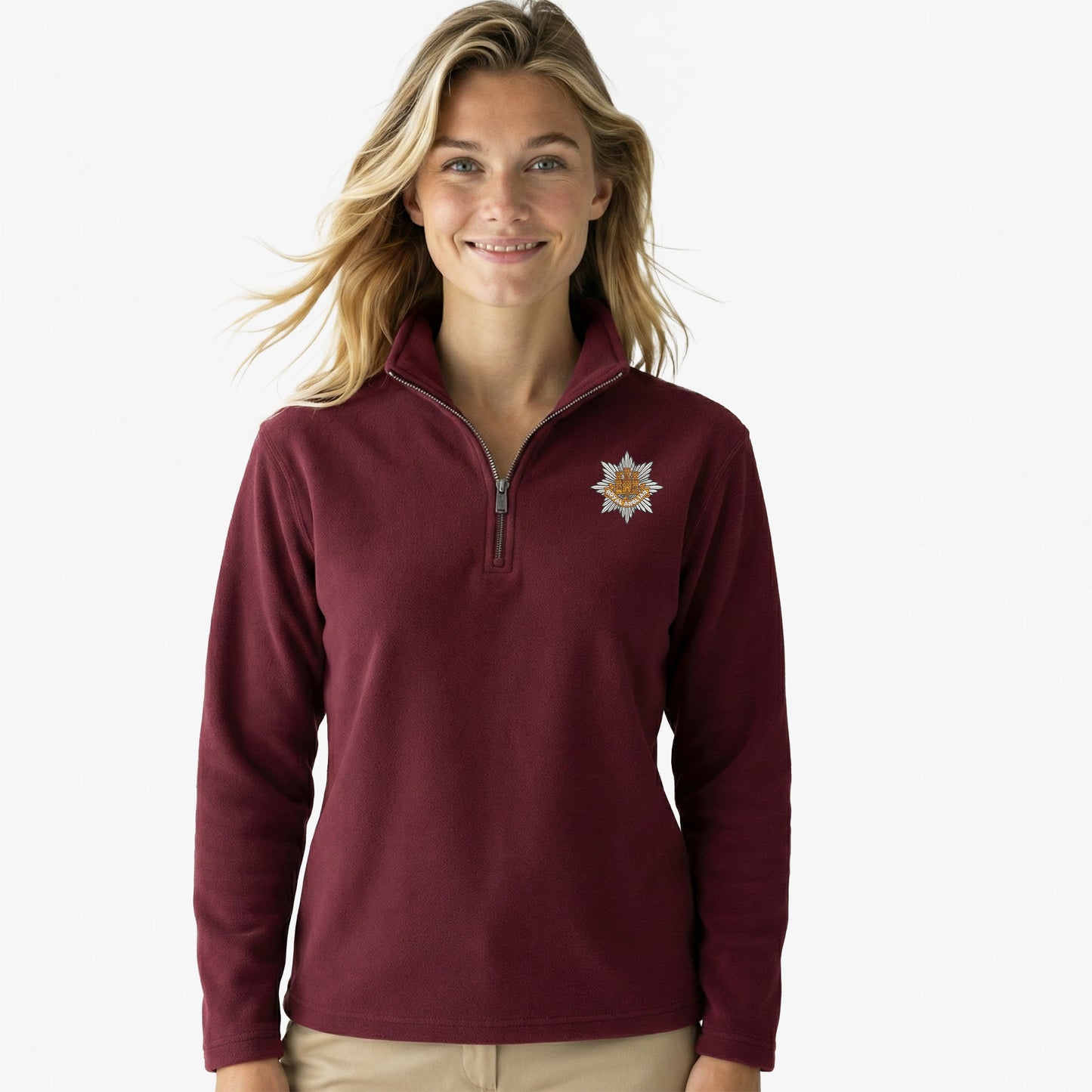 Royal Anglian Regiment Premium Embroidered Quarter Zip Sweatshirt