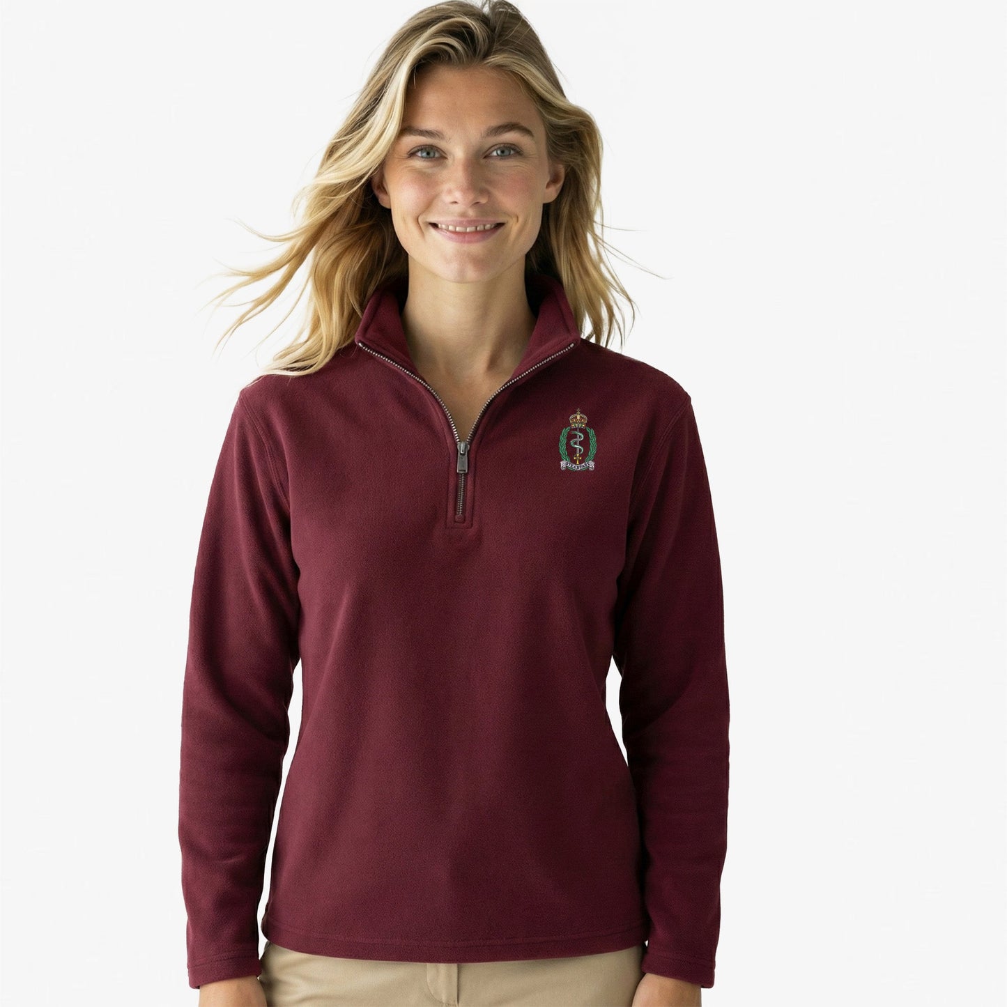 Royal Army Medical Service Premium Embroidered Quarter Zip Sweatshirt