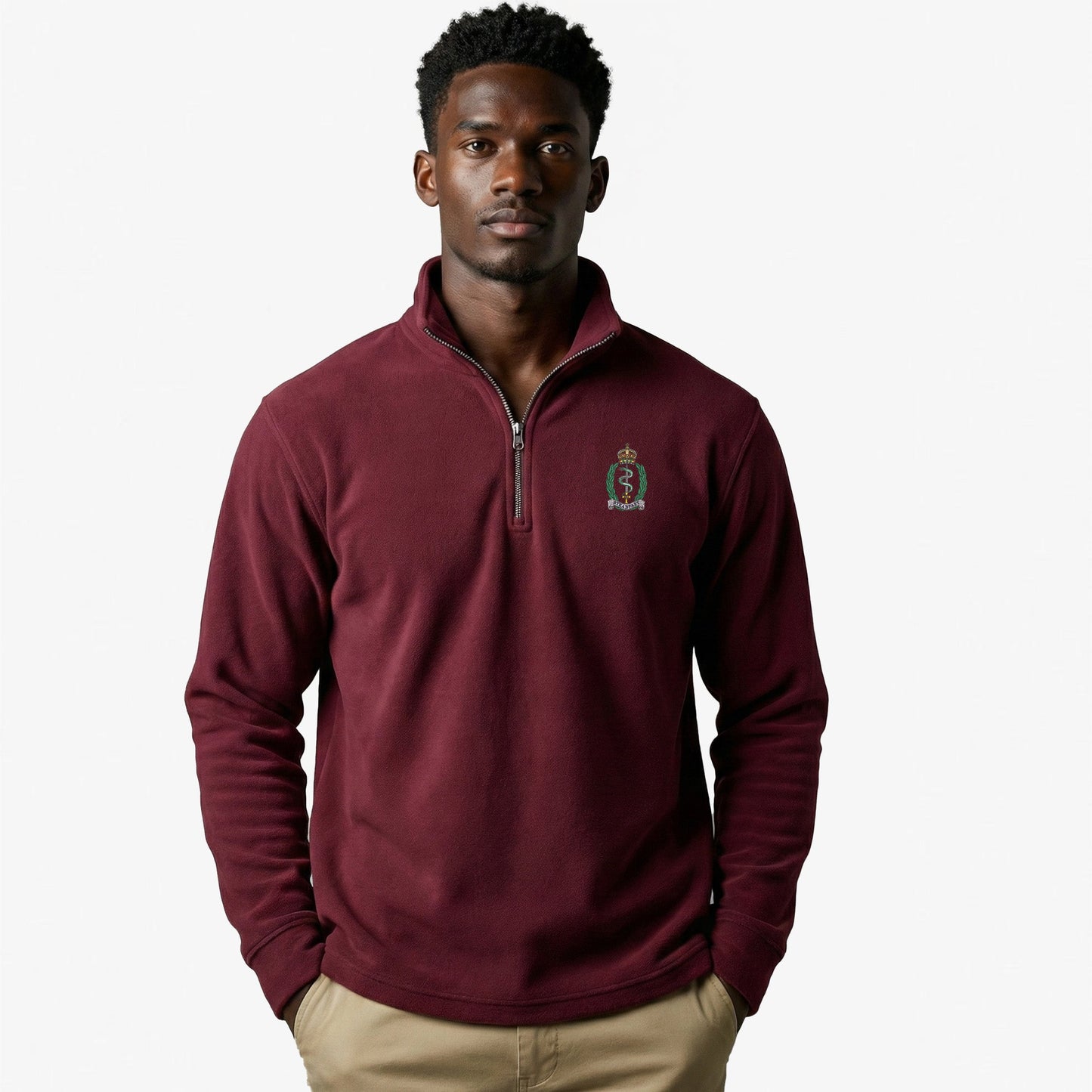 Royal Army Medical Service Premium Embroidered Quarter Zip Sweatshirt