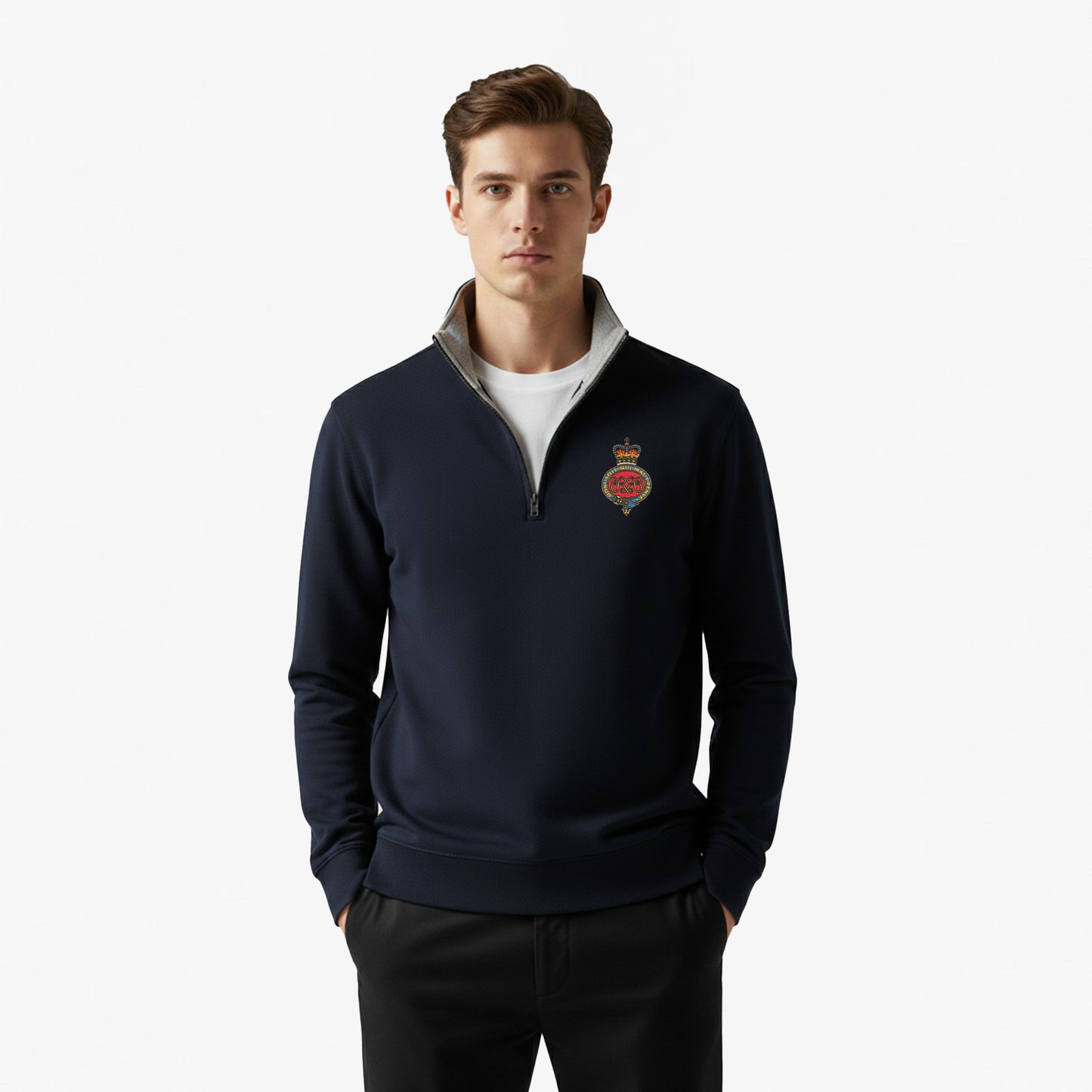 Grenadier Guards Premium Embroidered Quarter Zip Sweat Shirt