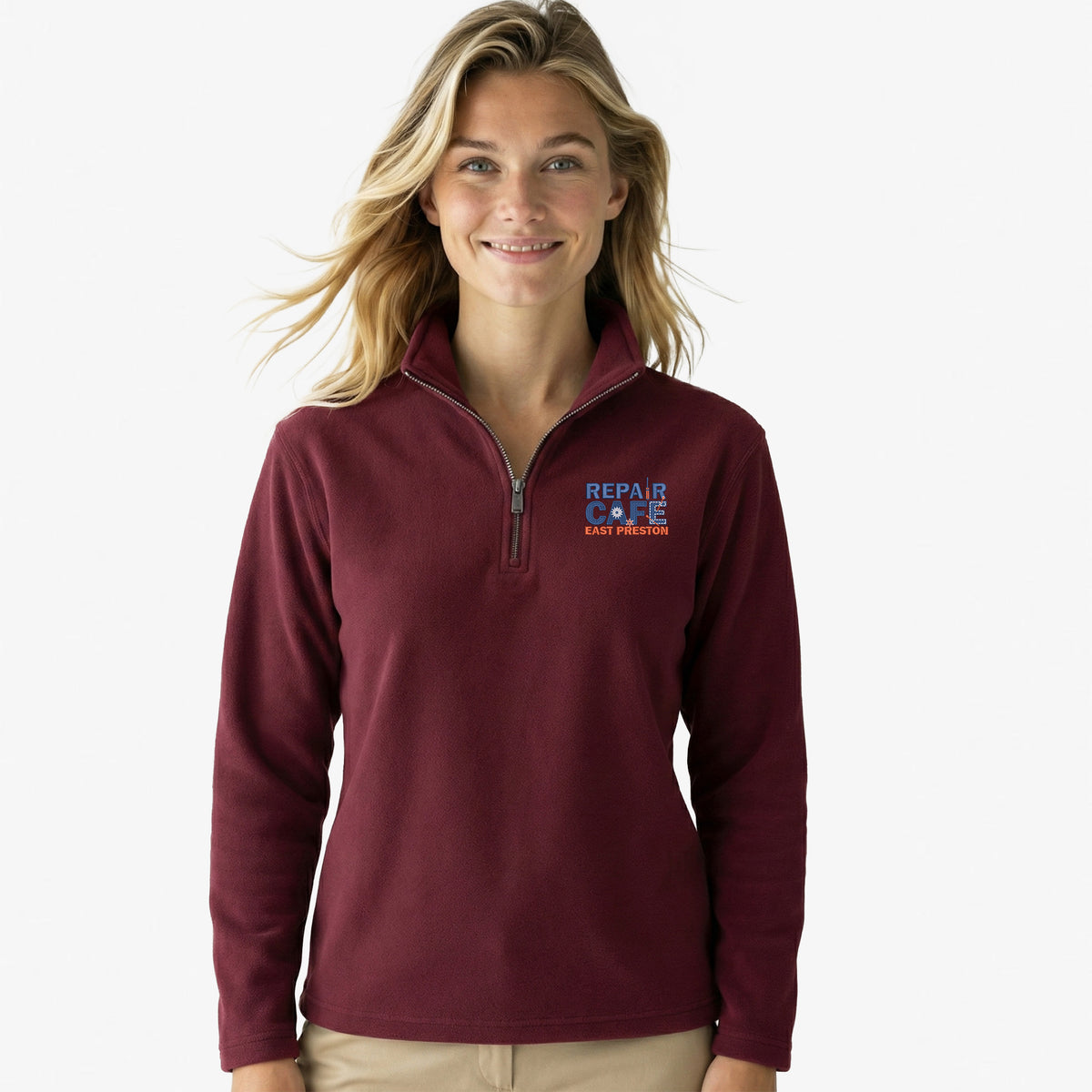 Repair Cafe East Preston Embroidered 1/4 Zipp Sweat Shirt