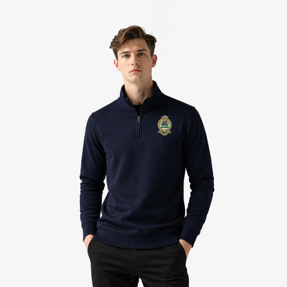 Queens Regiment Premium Embroidered Quarter Zip Sweatshirt
