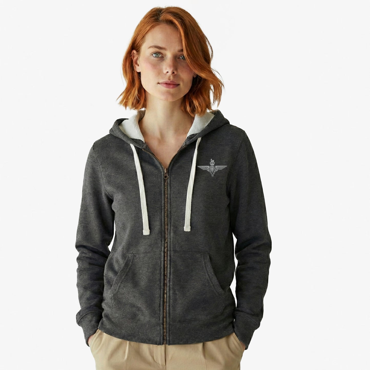 The Parachute Regiment Ultra Premium Embroidered Contrast Zipped Hoodie