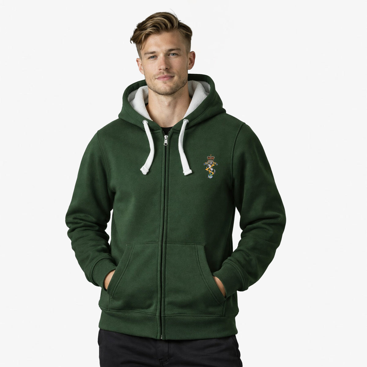 REME Ultra Premium Embroidered Contrast Zipped Hoodie