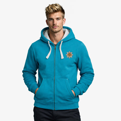 Royal Anglian Regiment Ultra Premium Embroidered Contrast Zipped Hoodie