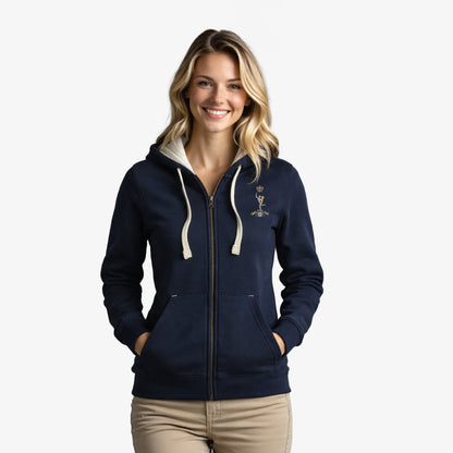 Royal Signals Ultra Premium Embroidered Contrast Zipped Hoodie