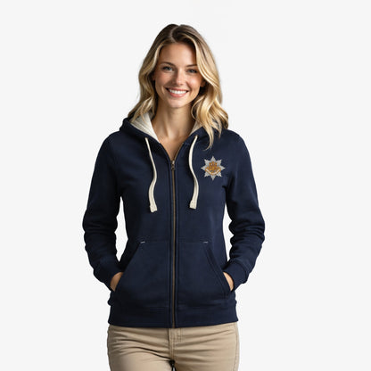 Royal Anglian Regiment Ultra Premium Embroidered Contrast Zipped Hoodie