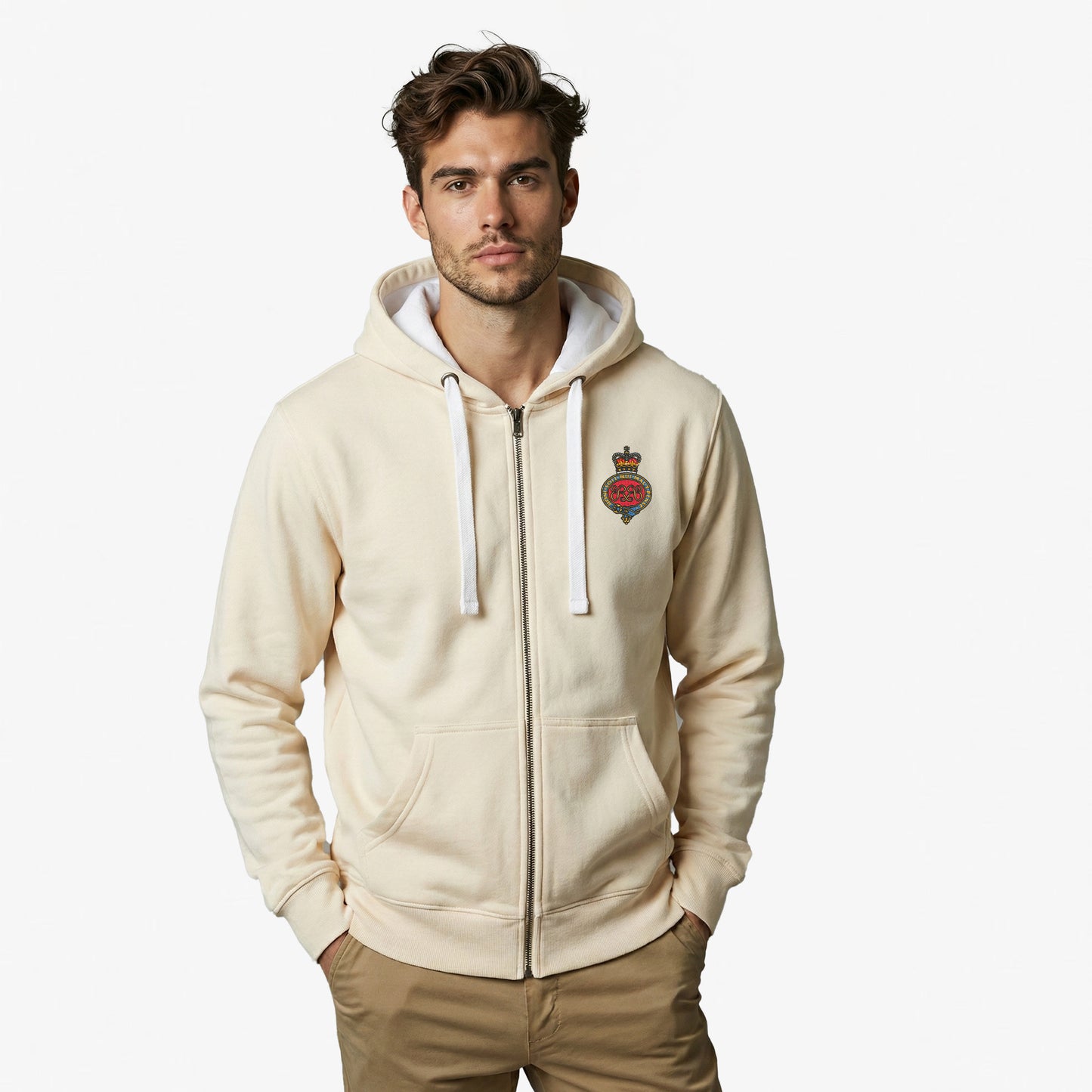 Grenadier Guards Ultra Premium Embroidered Contrast Zipped Hoodie