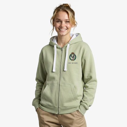 Army Air Corps Ultra Premium Embroidered Contrast Zipped Hoodie