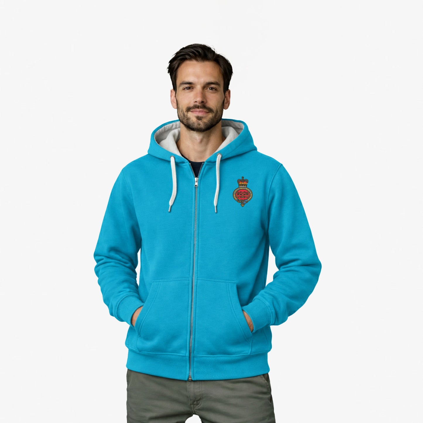 Grenadier Guards Ultra Premium Embroidered Contrast Zipped Hoodie