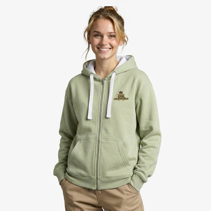 Royal Artillery Ultra Premium Embroidered Contrast Zipped Hoodie