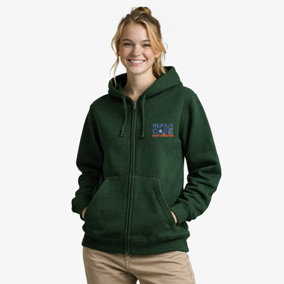 Repair Cafe East Preston Embroidered Zipped Hoodie