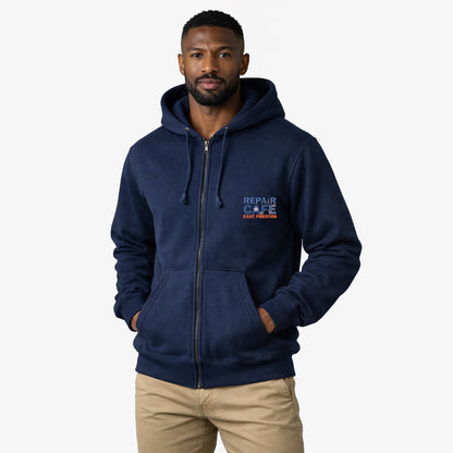 Repair Cafe East Preston Embroidered Zipped Hoodie