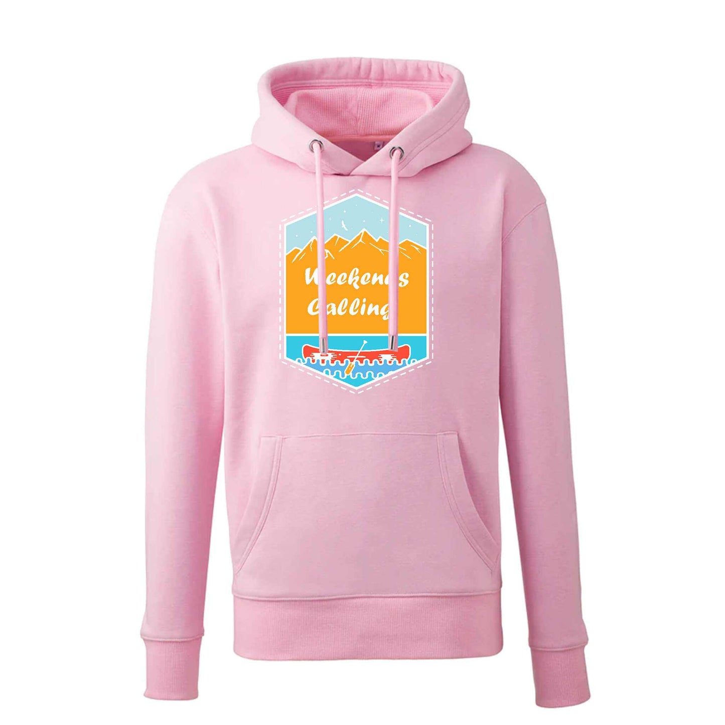 Weekends Calling Organic Hoodie XL Pink