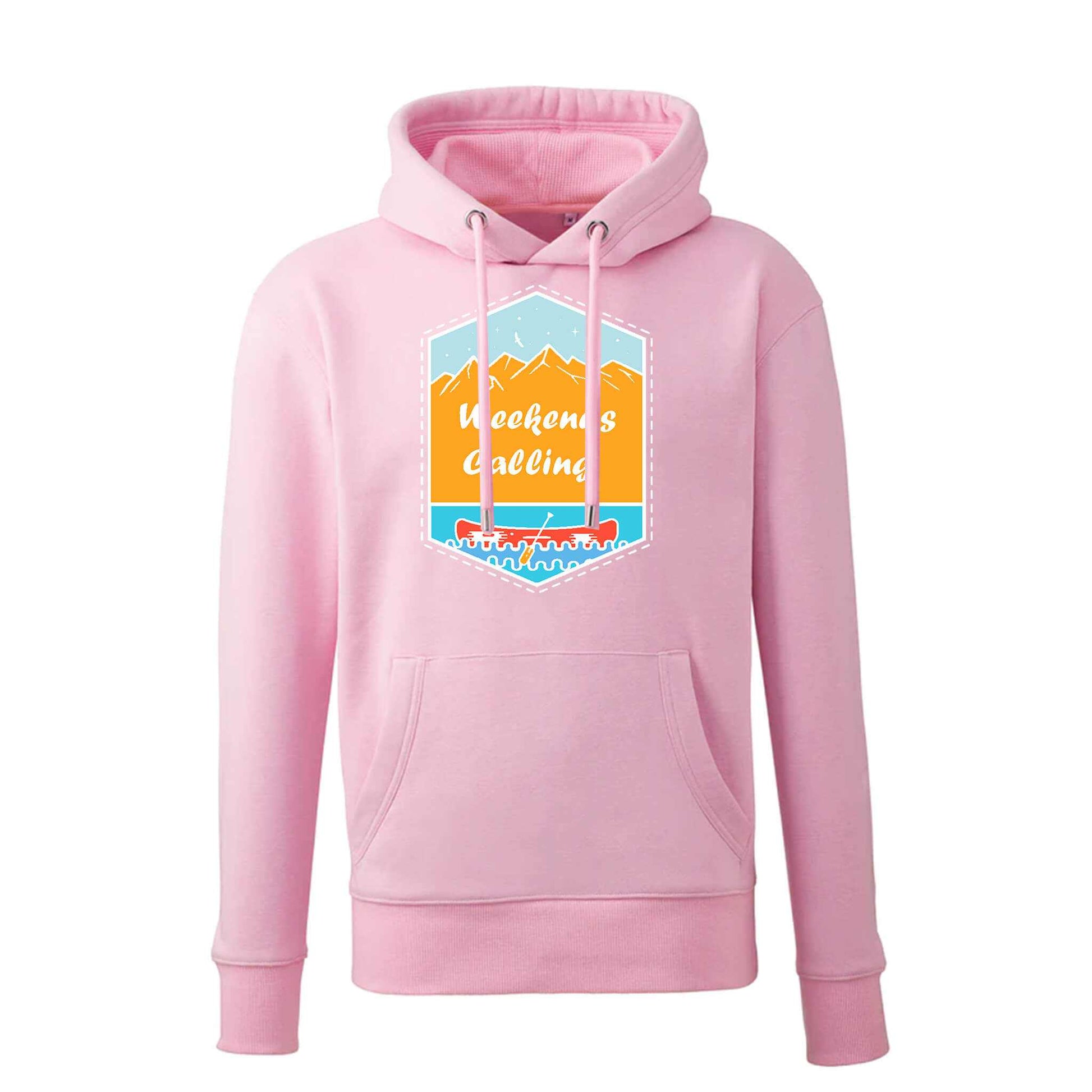 Weekends Calling Organic Hoodie XL Pink