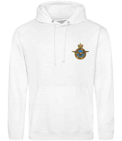 Royal Air Force Hoodie with Embroidered Logo  in white