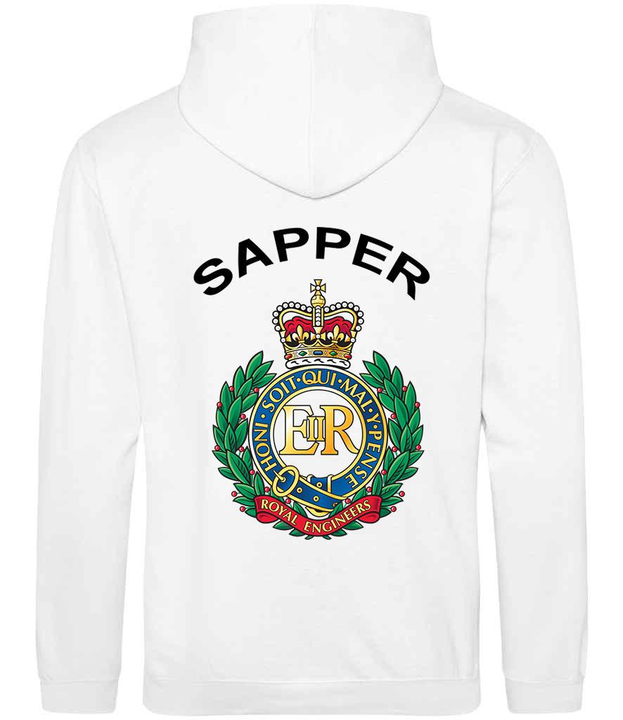 Royal Engineers Hoodie with embroidered logo in White