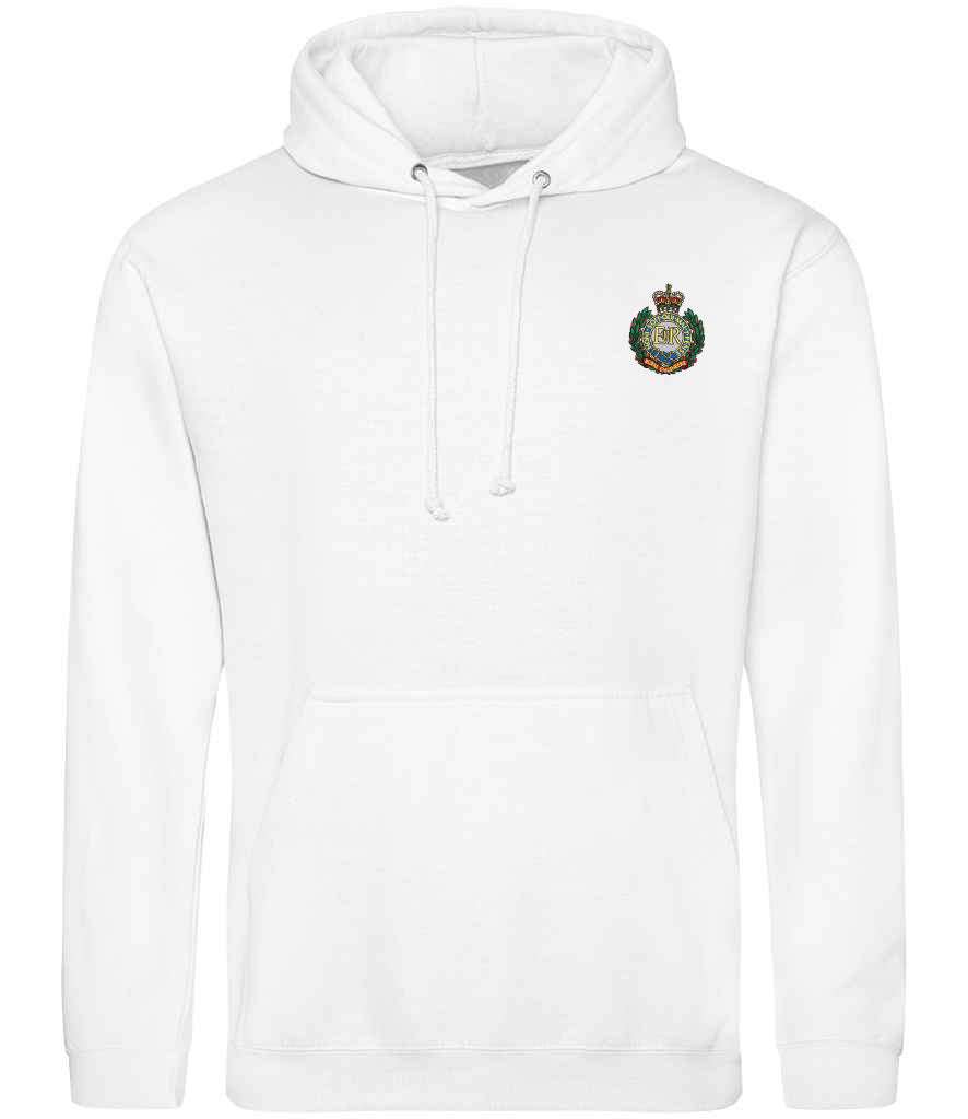 Royal Engineers Hoodie with embroidered logo in White
