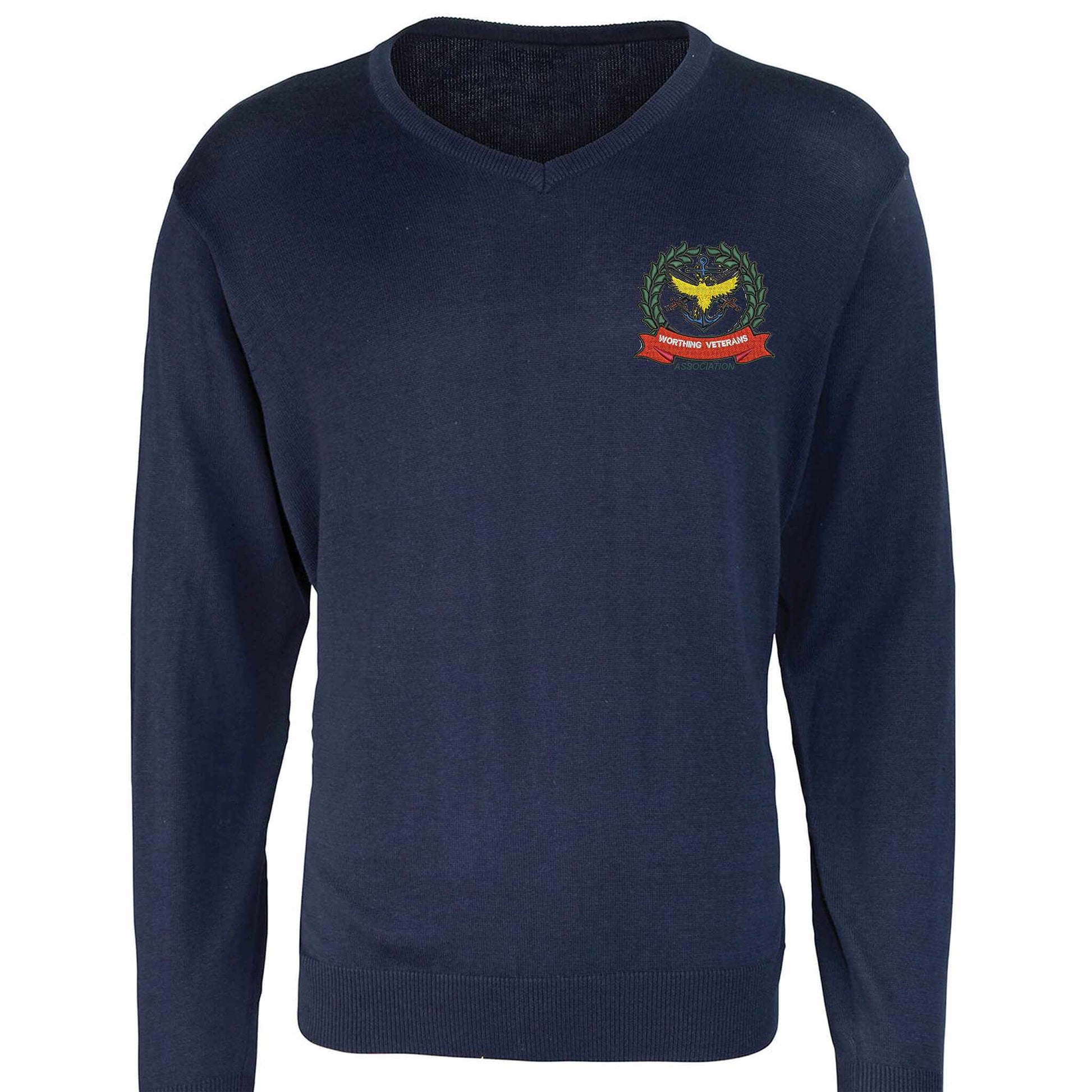 Worthing Veterans Association V Neck Jumper - Flamingo Rock®